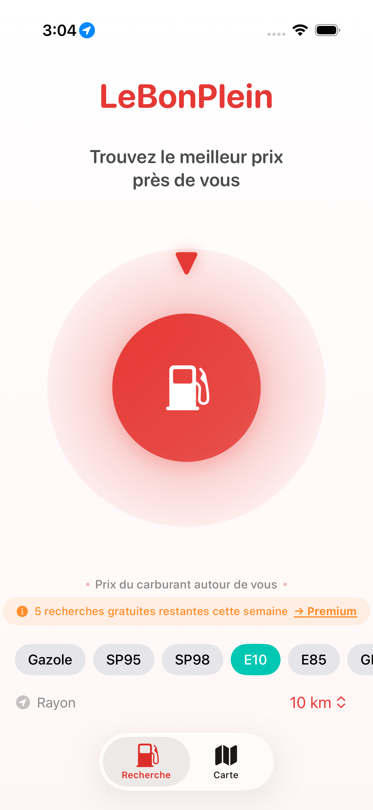 LeBonPlein - Ecran d'accueil